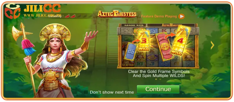 Instructions for playing Aztec Treasure Slot - Jilicc Slot