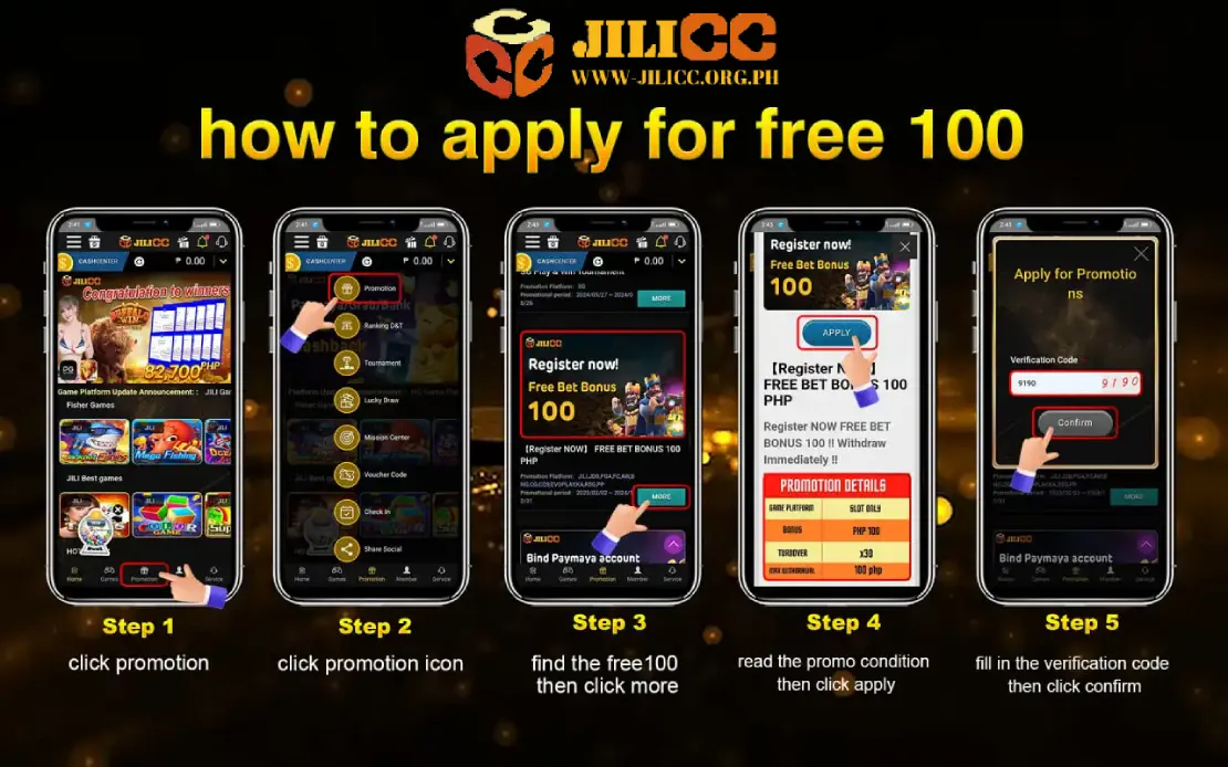 Jilicc Register - Free Bet Bonus (1)